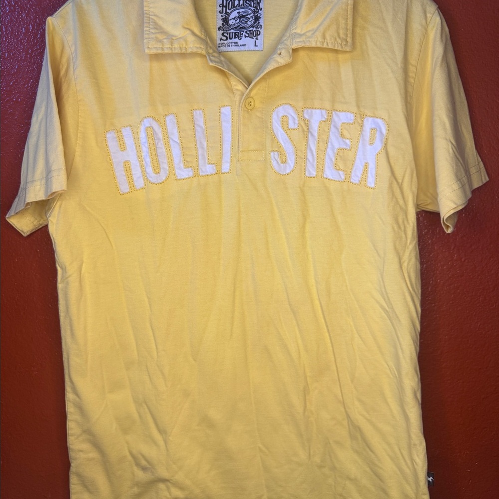 Hollister Sunny Yellow Polo Shirt